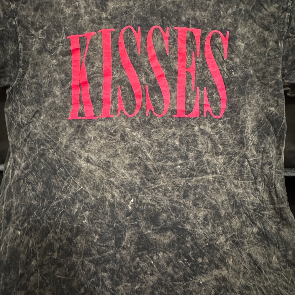 Men’s Graphic Tee in Washed Black and Red